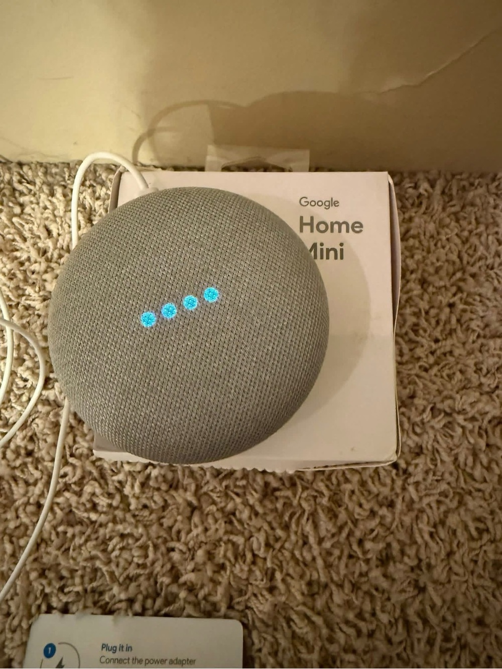 Google Home Mini Smart Speaker - Gray Fabric